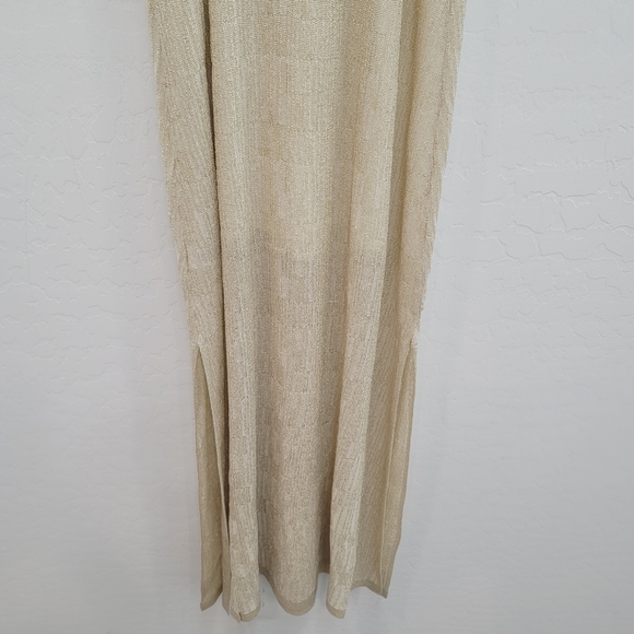 NWT Amuse Society Sand Gold Down Four Drawstring Midi Dress Women's Size Small - Picture 14 of 14